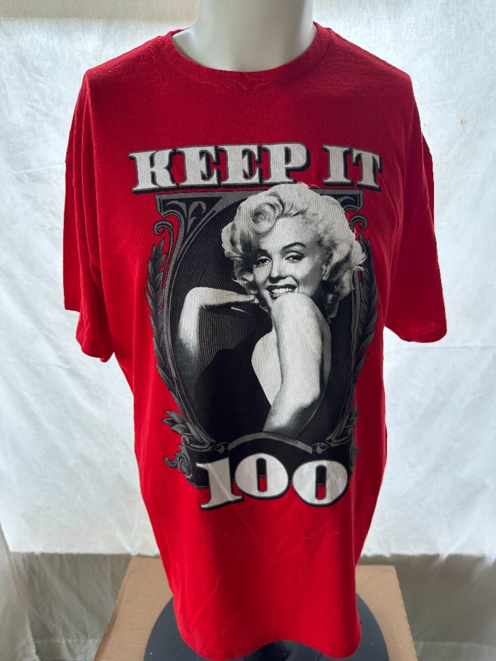 NWT Marilyn Monroe Keep it 100 Men's Red T Shirt Size XL 2015